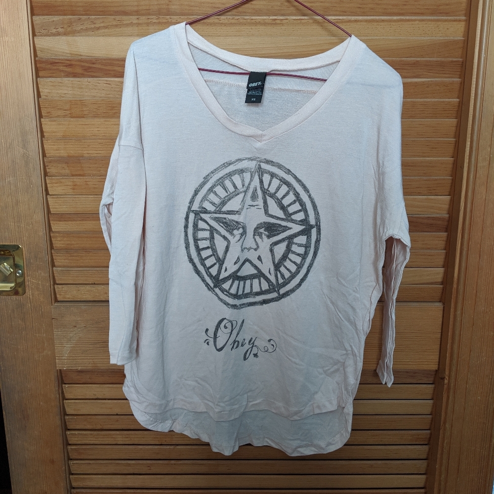 Obey 3/4 sleeve shirt